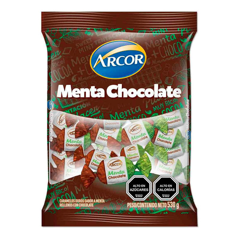 Caramelo Arcor Menta Chocolate (bolsa De 100 Unidades)
