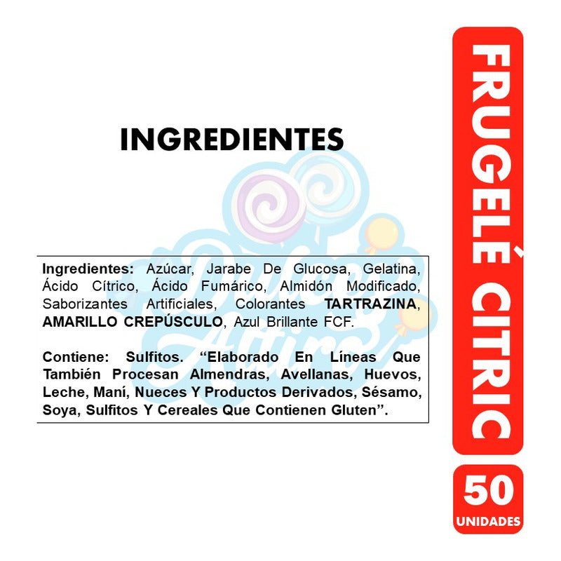Frugelé Citric - Gomitas Sabor Frutas Cítricas (350 Gramos)