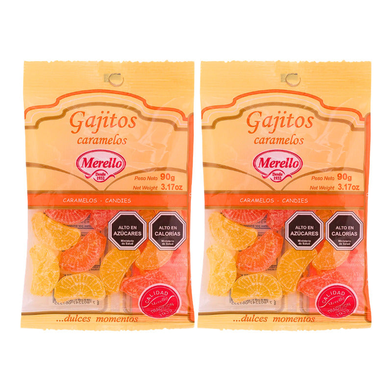 Caramelos Gajitos Sabor Cítrico De Merello (pack 2 Unidades)