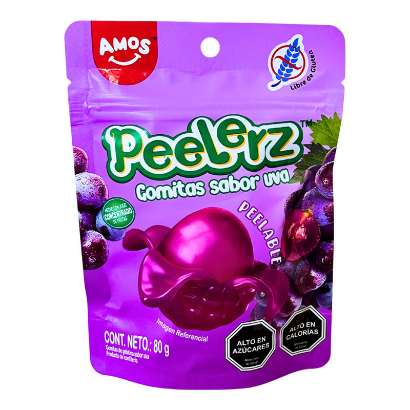 Gomitas Virales Peelerz Sabor Uva Pelables Sin Gluten