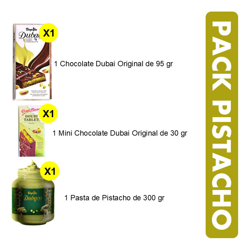 Chocolate Dubai Viral + Pasta + Mini Dubai -fan Del Pistacho