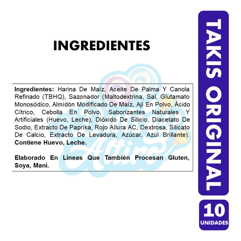 Takis Original - Especial Colación (pack De 10 Unidades)