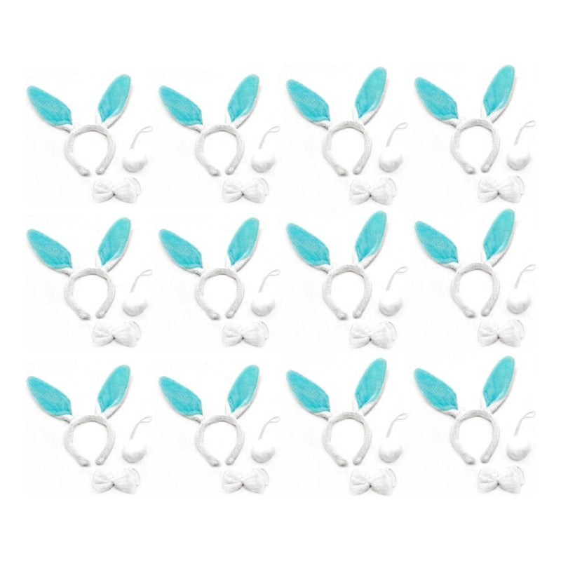 Cintillo Orejas Y Corbatín De Pascua Para Niños (pack 12 Un)