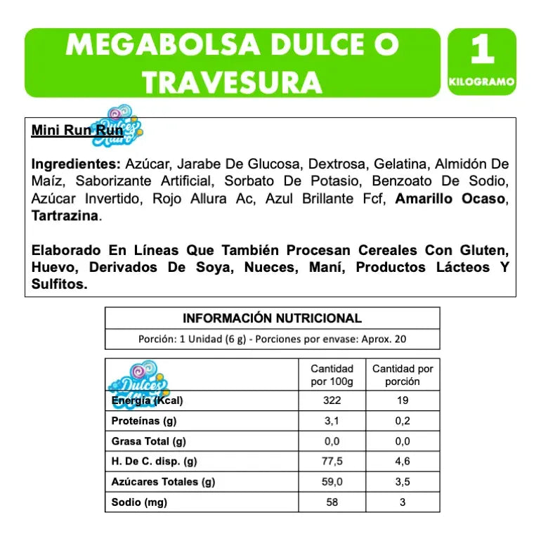 Dulces De Halloween - Mega Piñata Dulce O Travesura (1 Kg)