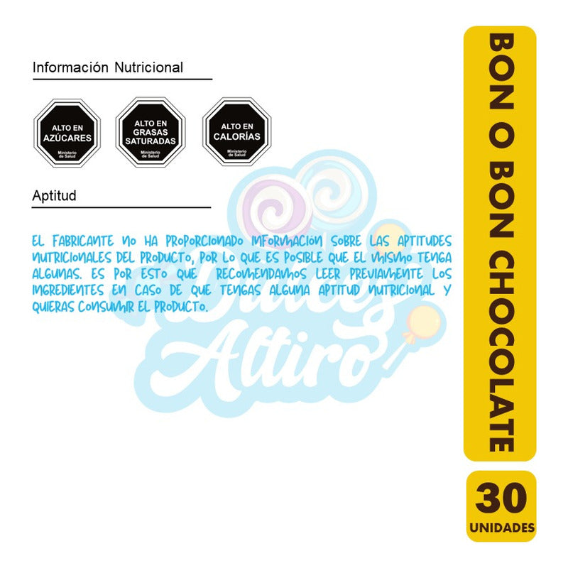 Bon O Bon De Arcor - Sabor Chocolate (caja Con 30 Unidades)