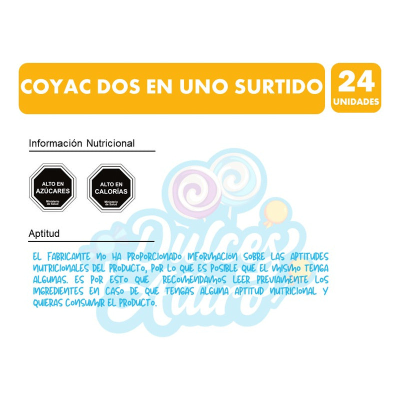 Coyacks Sabores Surtidos Dos En Uno (bolsa Con 24 Un)