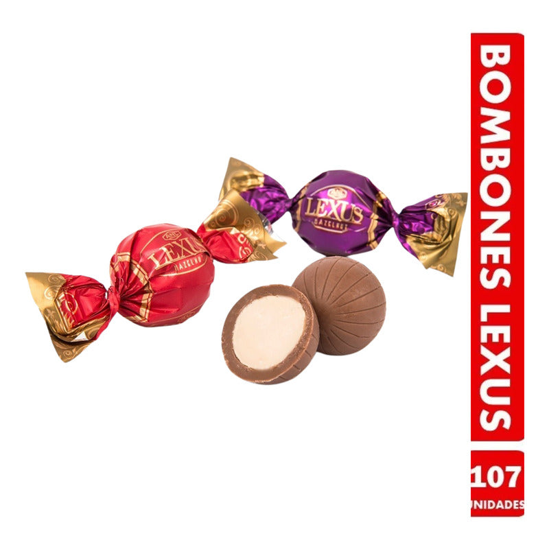 Bombones Lexus, Chocolate Relleno Sabores Surtidos (107 Uni)