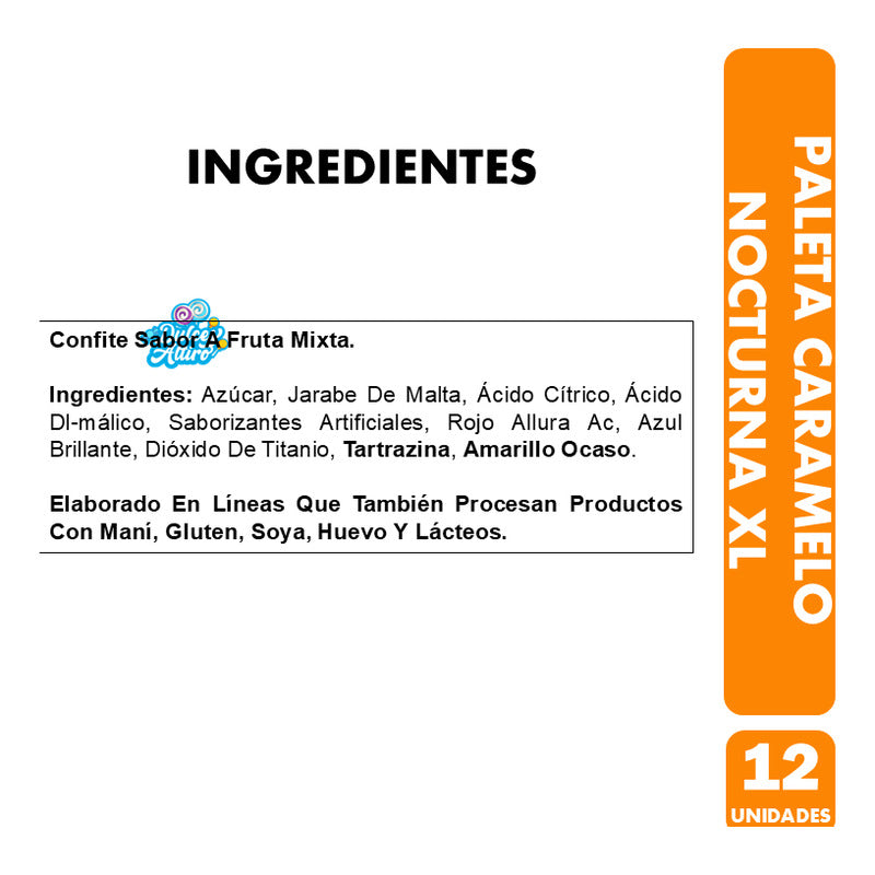 Dulces Para Halloween - Paleta Xl Naranjo Y Negro (12un)