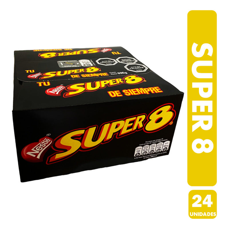 Super 8 - Oblea Bañada Con Cobertura Sabor Chocolate (24 Un)
