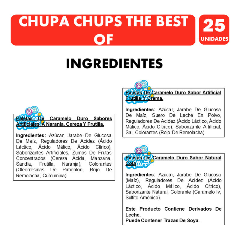 Chupa Chups Chupetines Sabores Surtidos (bolsa Con 25 Uni)