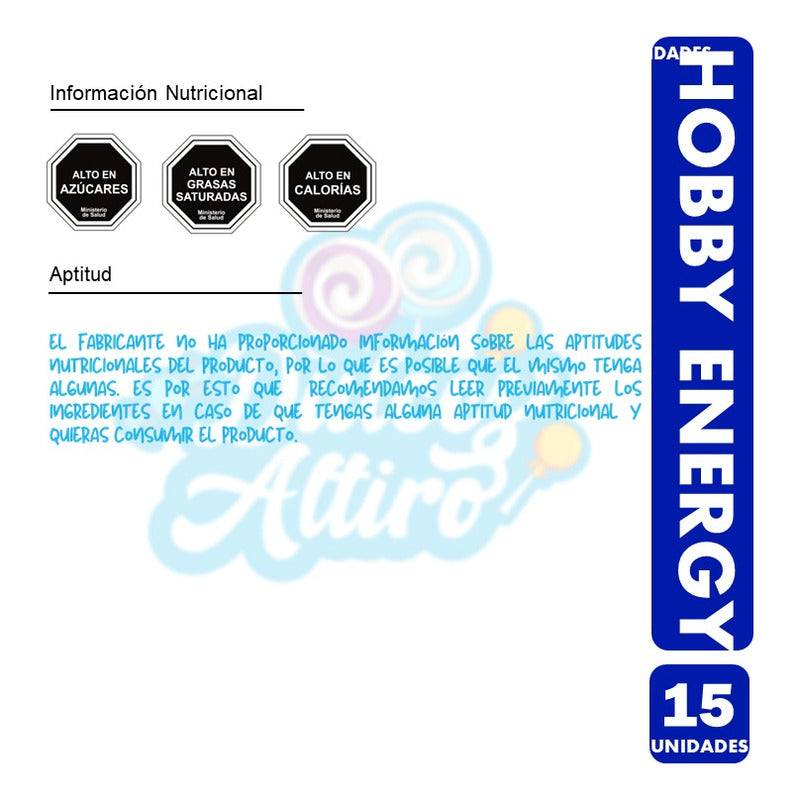 Hobby Energy - Barras De Chocolate Hoby (caja Con 15 Uni)