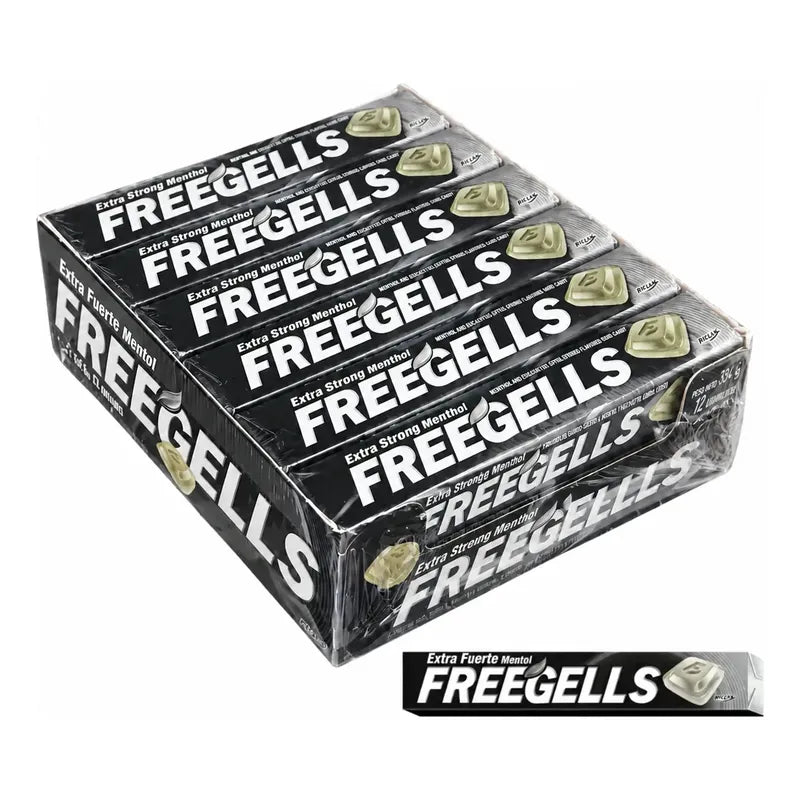 Freegells Caramelos Extra Strong Menthol (caja Con 12 Uni)