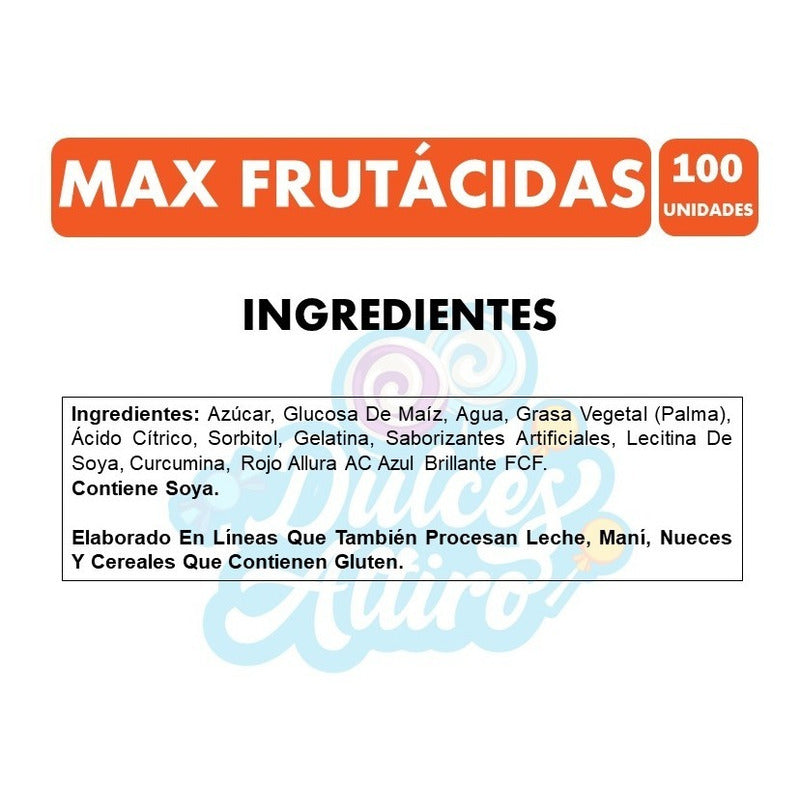 Max Frutacidas - Masticables Colombina (contiene 100 Uni)