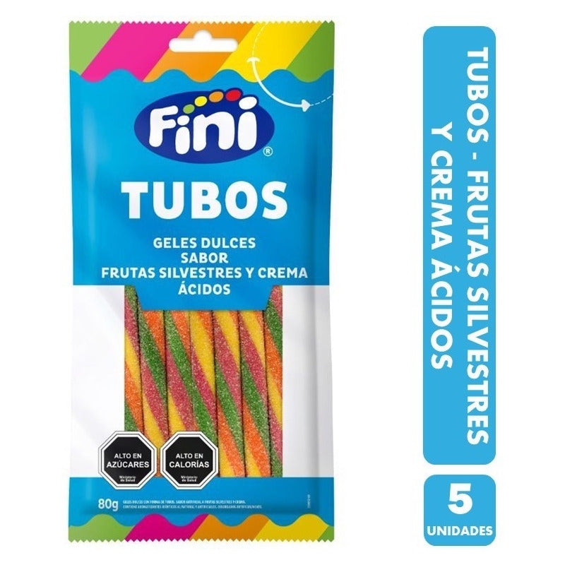 Gomitas Fini - Tubos Sabor Frutas Y Cremas Ácidas (pack 5un)