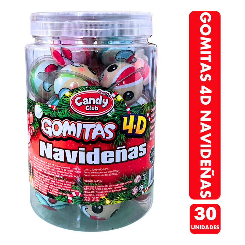 Gomitas 4d Con Formas Navideñas - Especial Navidad (30 Uni)
