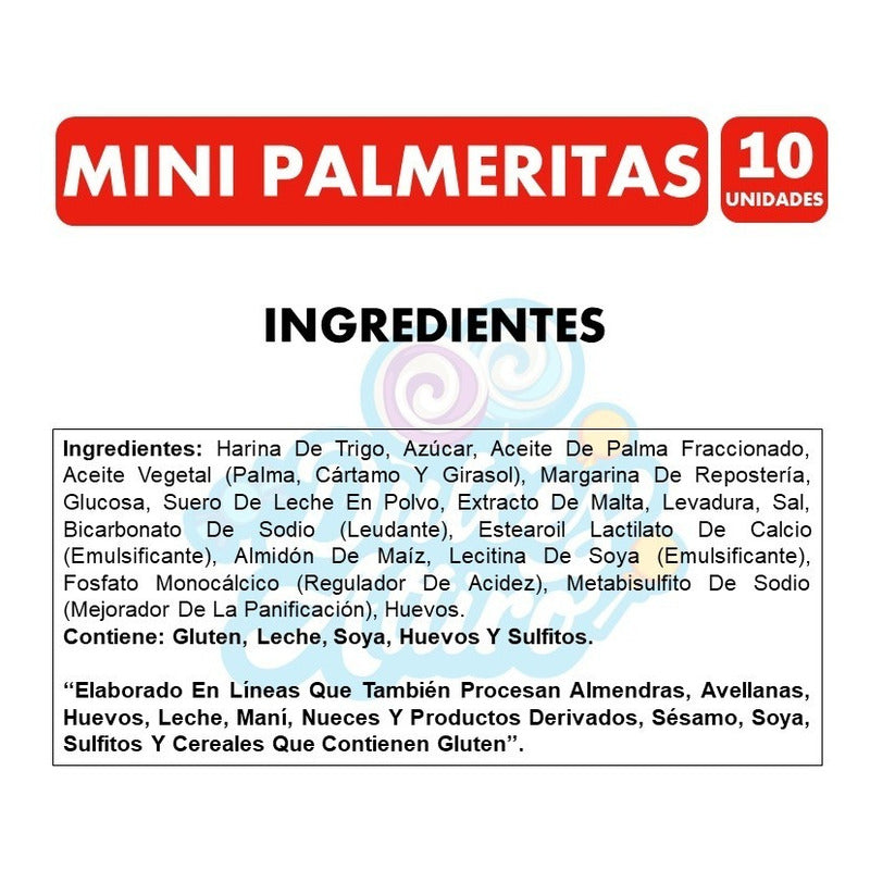 Palmeritas - Galletas Especiales Para Colación(pack Con 10u)