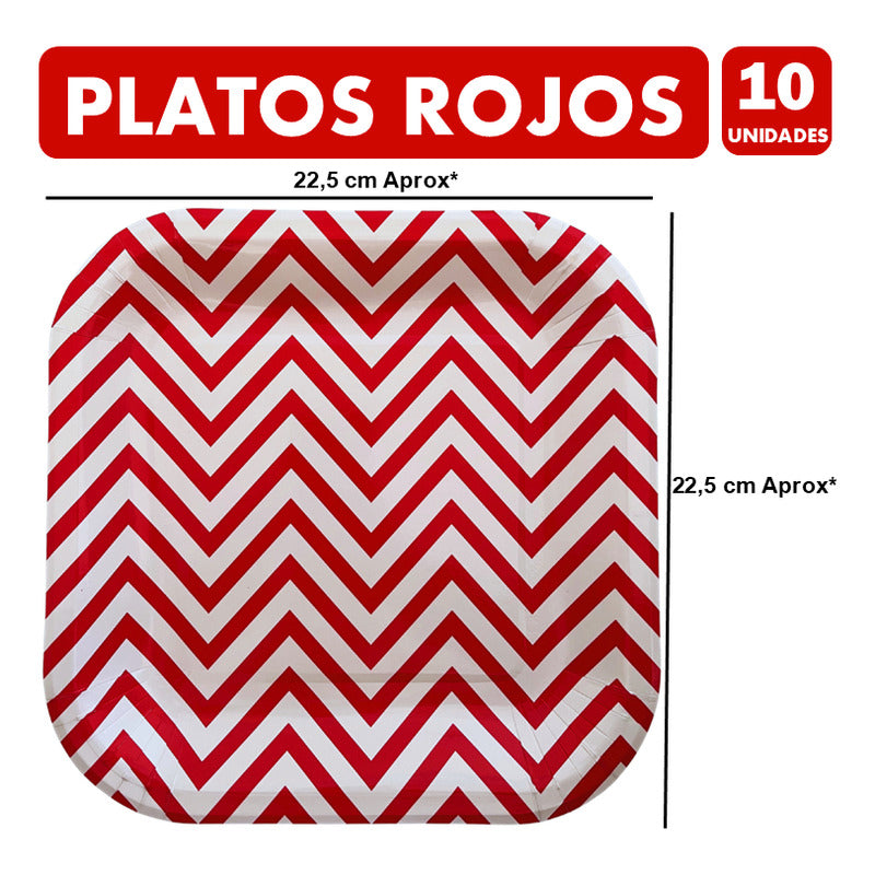 Pack Cumpleaños Color Rojo - Adornos Accesorios Decoración