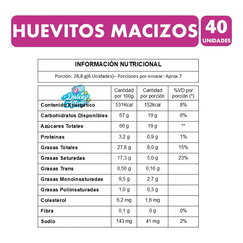 Huevitos De Pascua Costa Chocolate Macizo (bandeja 40uni)