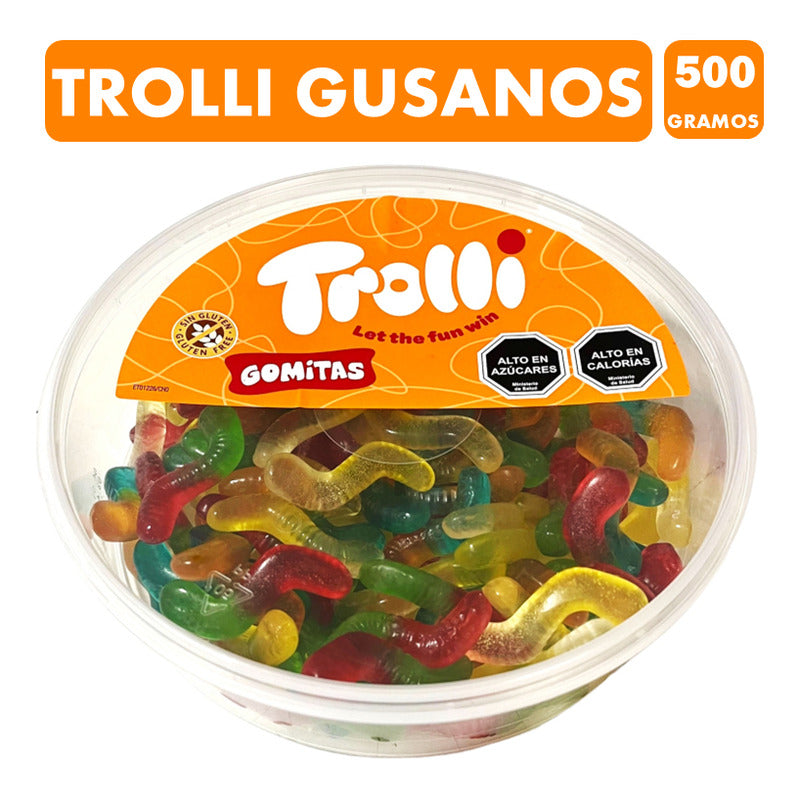 Trolli Gomitas En Forma De Gusanos (pote Con 500 Gramos)