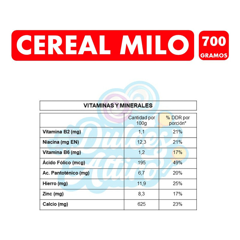 Milo Cereal Sabor A Chocolate-tamaño Familiar(caja Con 700g)