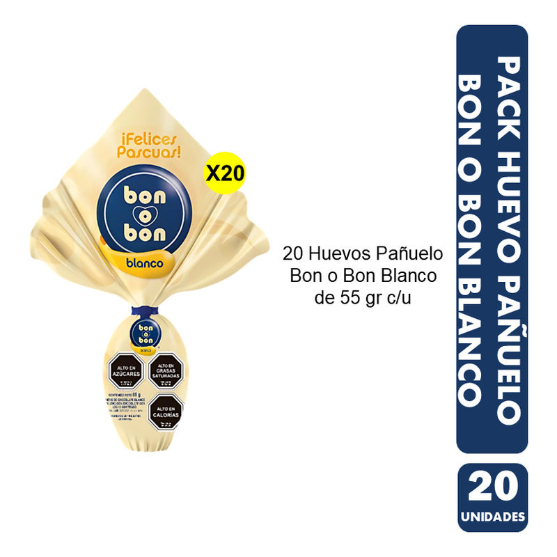 Huevitos De Pascua Por Mayor Bon O Bon Blanco (pack 20 Uni)