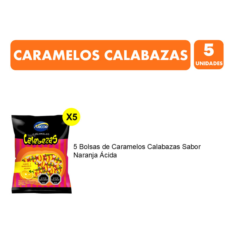 Dulces Para Halloween - Caramelos Calabaza (pack 5 Uni)