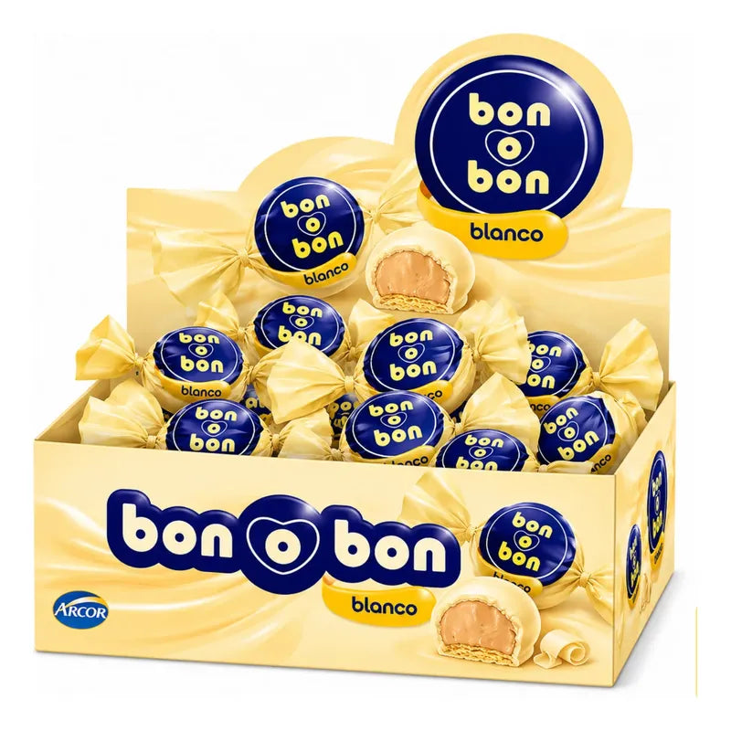 Caja Bon O Bon Blanco De Arcor - Display Con 30 Unidades