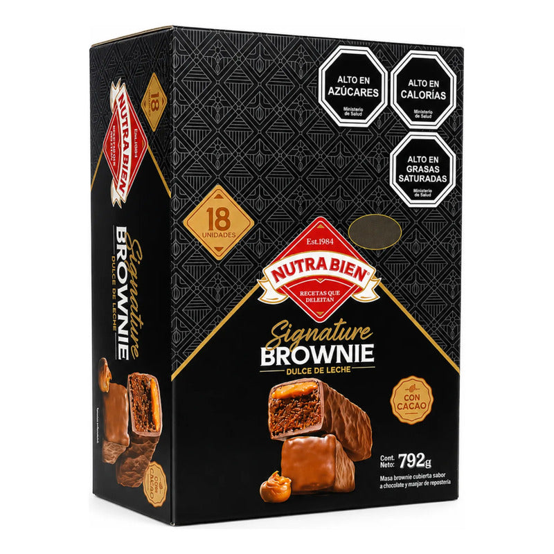 Brownie Nutra Bien Bizcocho Dulce De Leche (18 Unidades)
