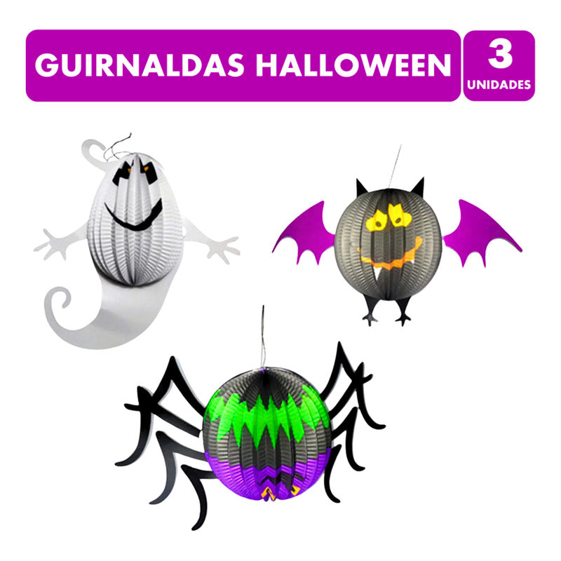 Guirnaldas Decoración Especial  Figuras Halloween 3 Un Negro