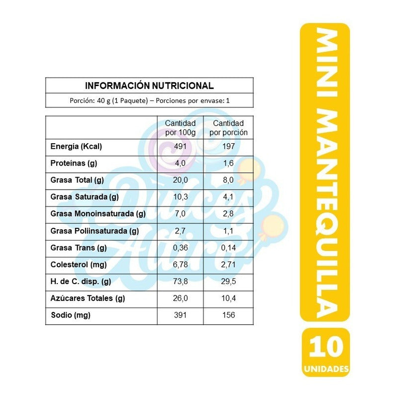 Galletas Mini Mantequilla, Costa (p/colación) - Pack De 10un