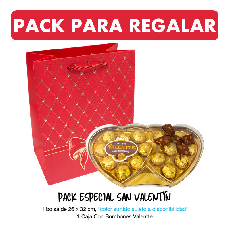 Bombones Valentte En Caja Forma De Corazones + Bolsa Regalo