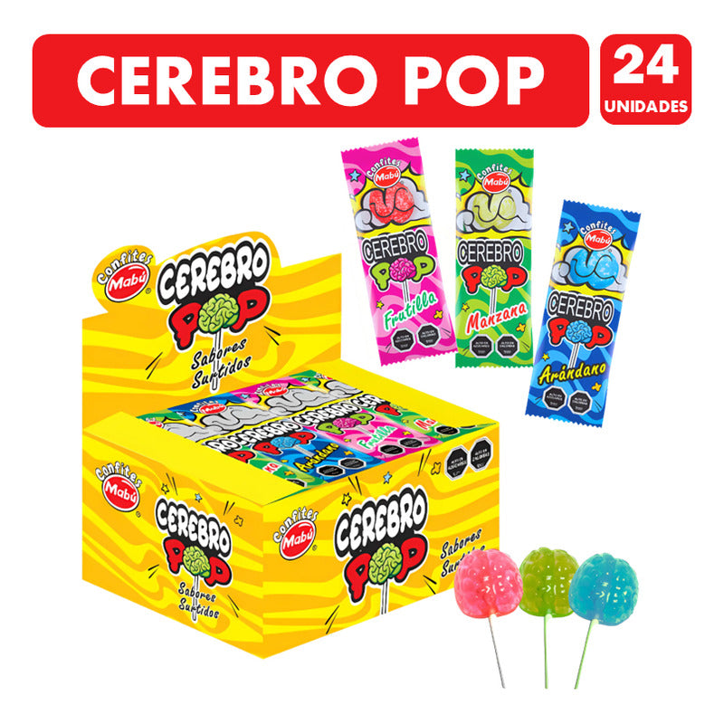 Coyacs Cerebro Pop En Forma De Cerebro De Mabú (24 Uni)