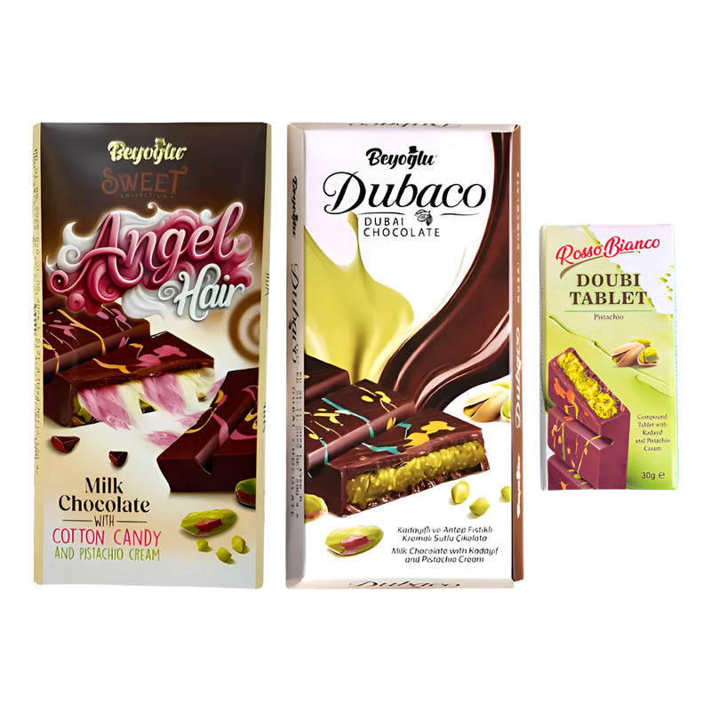 Chocolate Dubai + Pelo De Angel + Mini Dubai -especial Viral