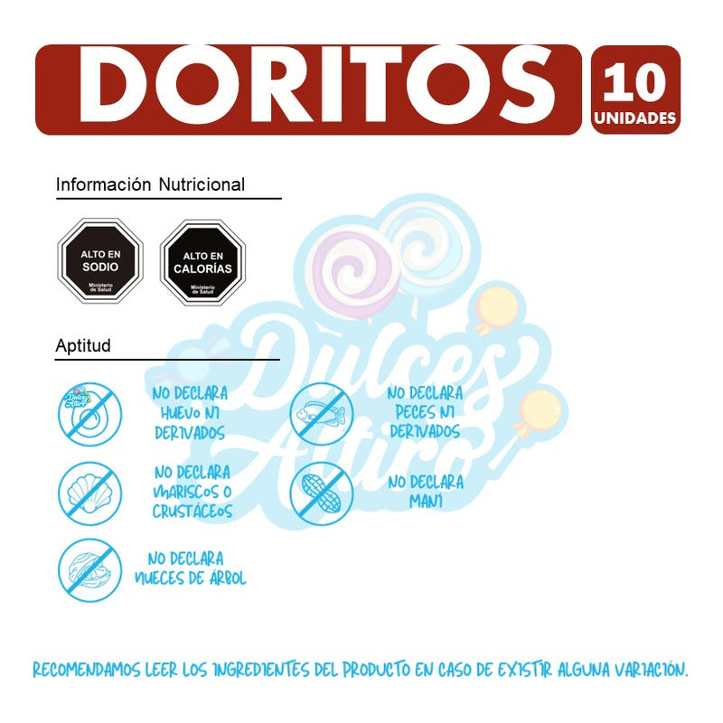 Doritos Sabor Queso 42g De Evercrisp (pack Con 10 Unidades)