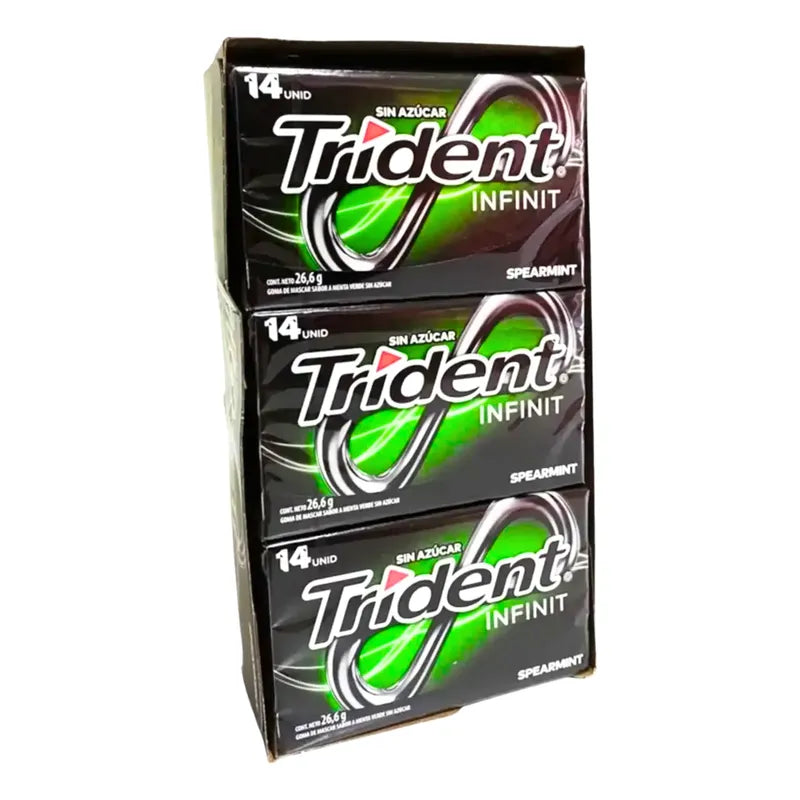 Trident Infinit - Chicle Sabor Menta Caja Premium Con 12 Uni