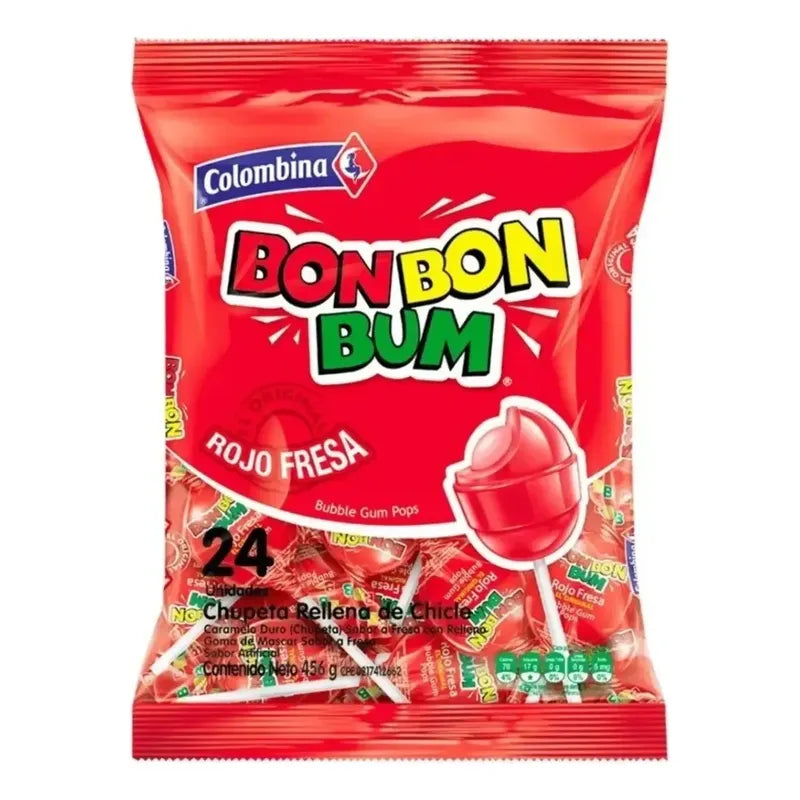 Coyac Bon Bon Bum Sabor Fresa (bolsa Con 24 Unidades)