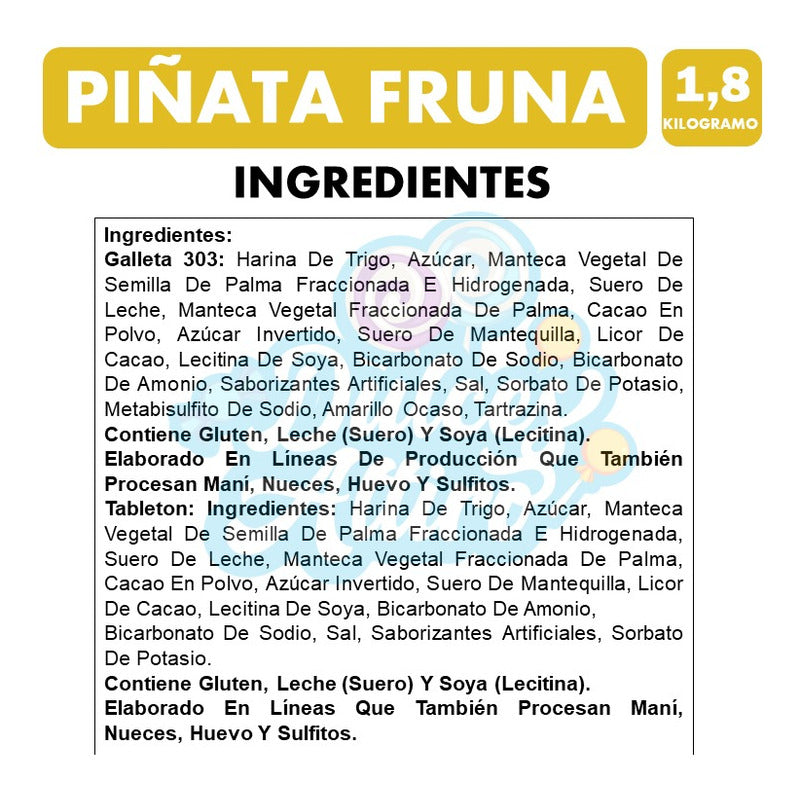 Piñata Cumpleaños Con Surtido De Caramelos (1,8kg De Dulces)