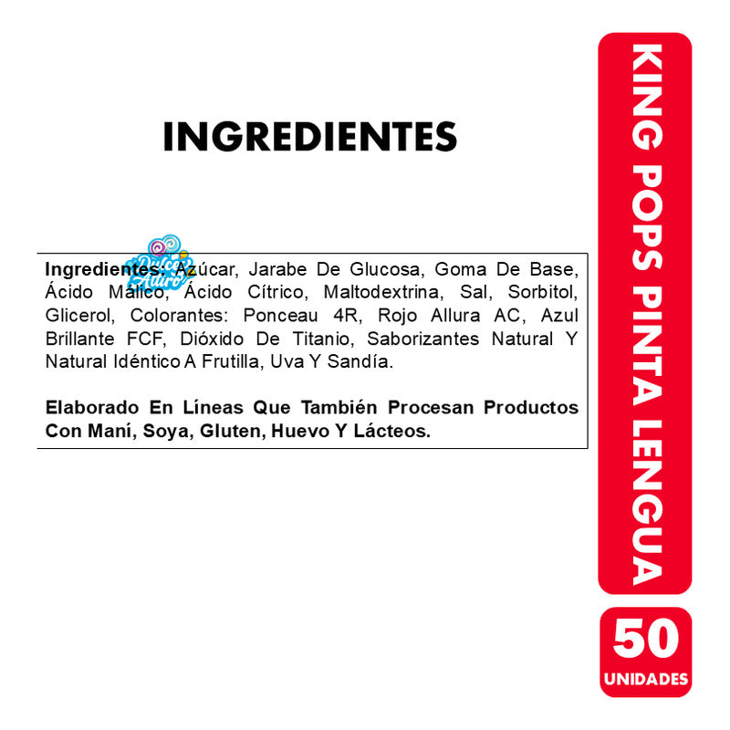 Coyacs King Pops Pinta Lengua De Mabú (pote Con 50 Coyacs)