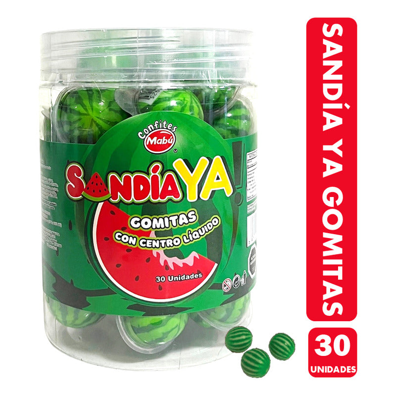 Gomitas Con Forma De Sandía - Sandía Ya (pote Con 30 Uni)