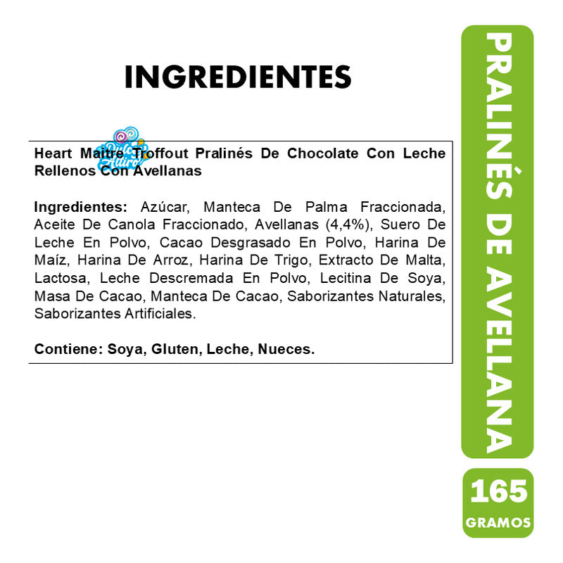 Bombones Pralines Haselnuss Para Regalo En Caja Corazon