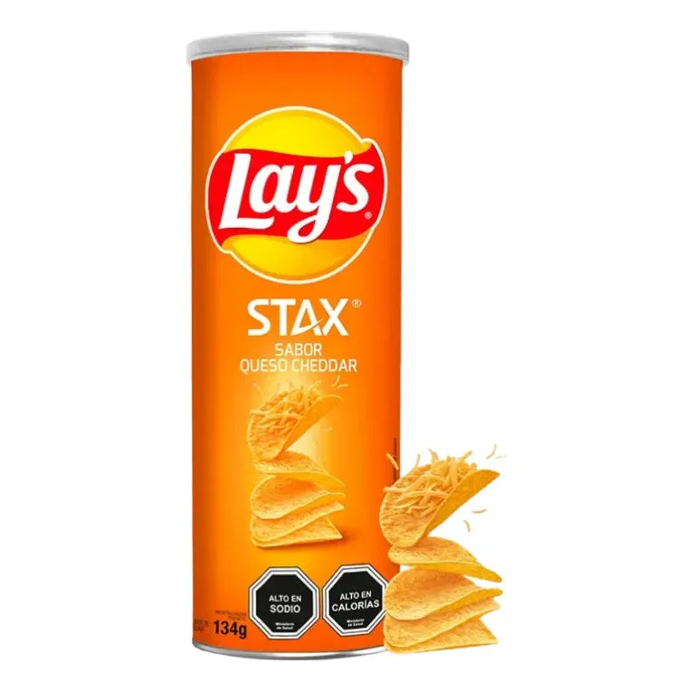 Papas Fritas Lays Stax - Sabor Queso Cheddar
