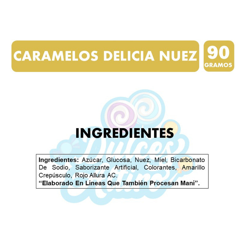 Caramelo Delicia De Nuez Merello(contiene 90 Gramos)