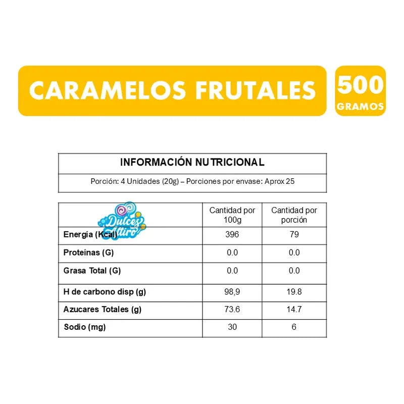 Caramelos Surtidos Frutales Serrano (bolsa 500g)