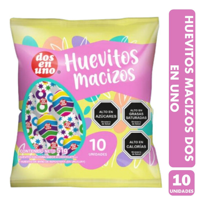 Huevos De Chocolate Macizos De Dos En Uno (bolsa Con 10un)