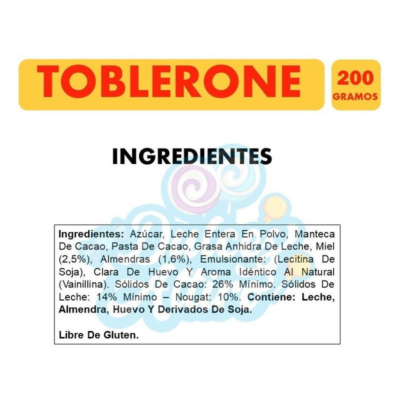 Toblerone Chocolate Suizo Con Leche (barra De 200gr)