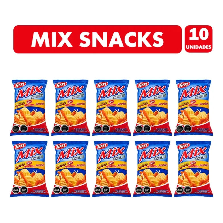 Mix Snacks Para Colación O Cumpleaños De Tim (manga 10 Uni)