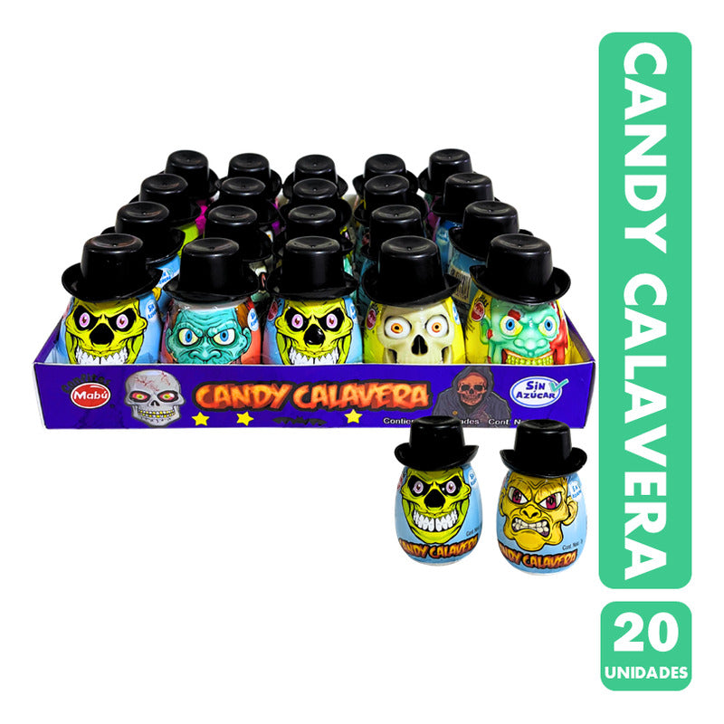 Sorpresa Con Dulces Para Halloween En Forma De Calavera(20u)