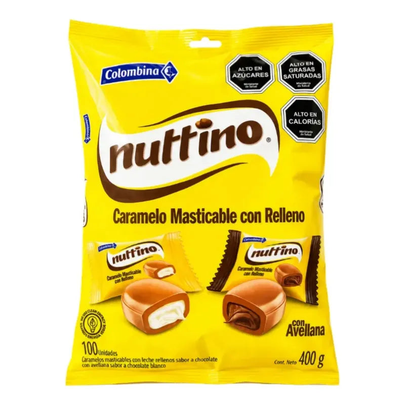 Dulce Nuttino Caramelos Masticables Con Relleno ( 100 Uni)