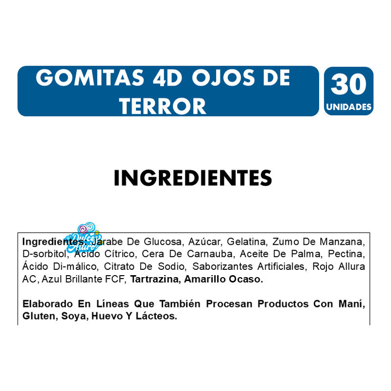 Dulces Para Halloween - Gomitas En Forma De Ojos De Terror