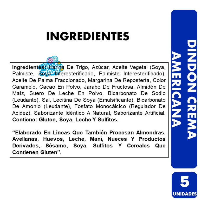 Galletas Din Don Crema Americana De Costa 102 Gr (pack 5 Un)